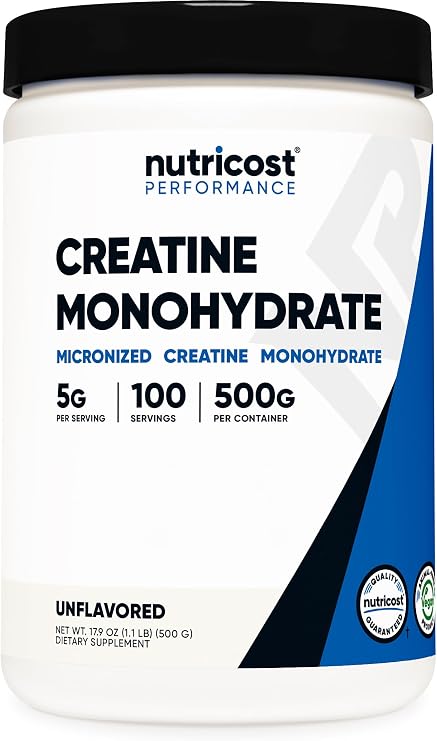 Nutricost Creatine Monohydrate Micronized Powder 500G, 100 Servings