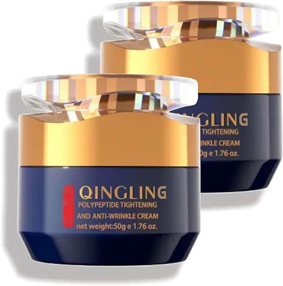 Qingling Crema Para Arrugas, Qingling Wrinkle Removal Cream, Qingling Face Cream, Qingling Polypeptide Tightening and Anti-Wrinkle Cream, Qingling Wrinkle Remover Cream, Reduce Fine Line (100ML)