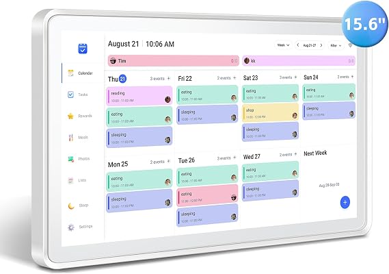 Digital Calendar 15.6", Wall Touch Screen, No Subscription