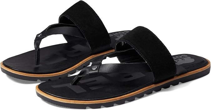 Sorel Ella II Easy Flip Flops for Women - Synthetic Upper with Round Toe Design, Slip-On Style, Chic and Comfortable