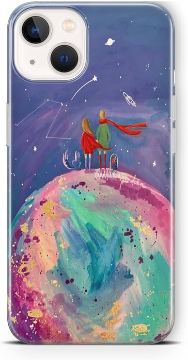 Multitronic iPhone 13 Mini Uyumlu Küçük Prens Tasarım Baskılı Şeffaf Kılıf