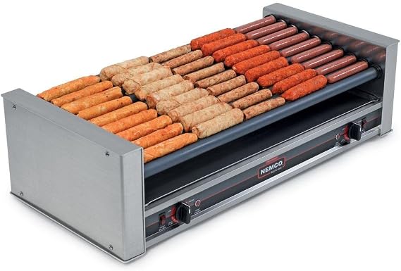 Nemco Food Equipment Slanted 27 Hot Dog Roller Grill, 22.25 x 16.25 x 10.25 inch - 1 each.
