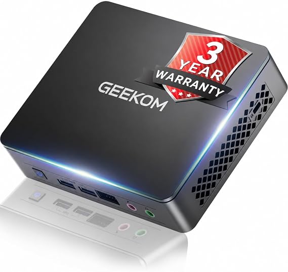 GEEKOM Air12 Lite Quiet AI Office Mini PC with Intel N95|8GB RAM+256GB SSD