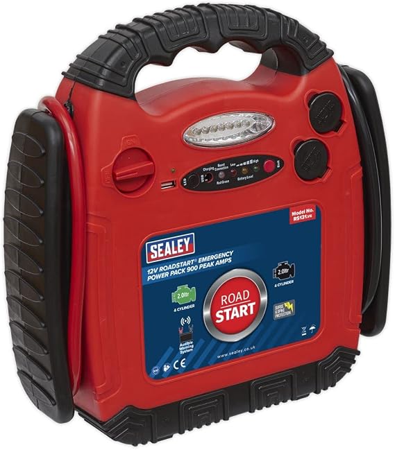 Sealey Rs131 Roadstart Emergency Power Pack 12V 900 Peak Amps