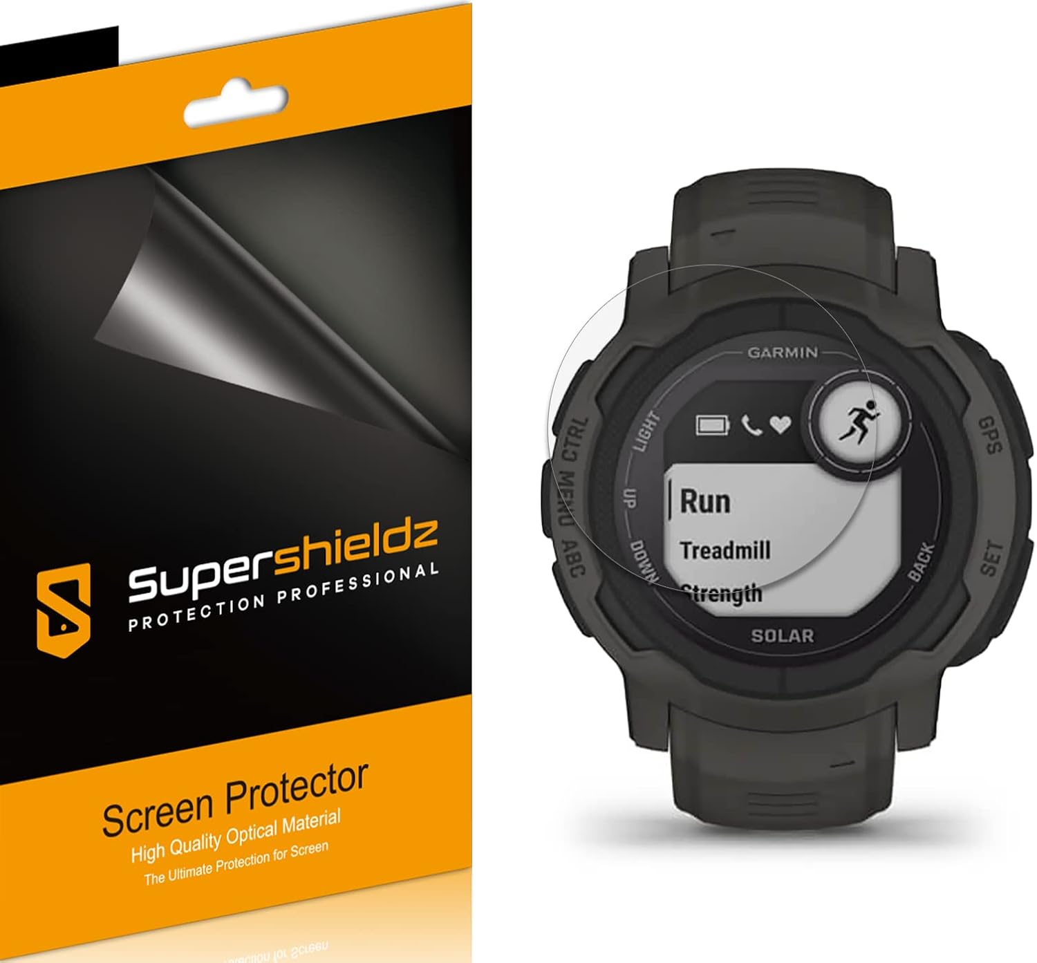 Supershieldz 6 Pack Designed for Garmin Instinct 2  Instinct 2 Solar Screen Protector, High Definition Clear Shield PET