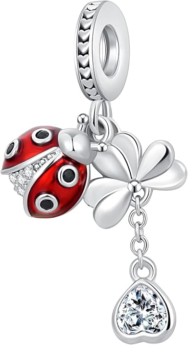 Lucky Four-Leaf Clover Charm Good Luck Bead for Pandora Charm Bracelet
