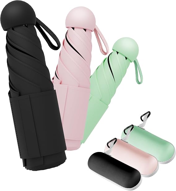 Umbrella Travel Size Mini Umbrella with UPF 100+ UV Rain Protection