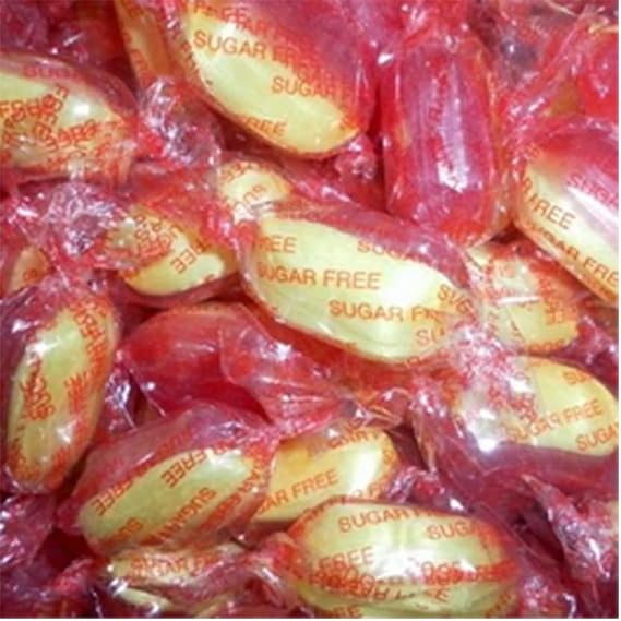 Various Flavoured SUGAR FREE Hard Boiled Sweets Colletions - PICK and MIX QUALITY ASSORTED WRAPPED SWEETS (Rhubarb & Custard, 500g)