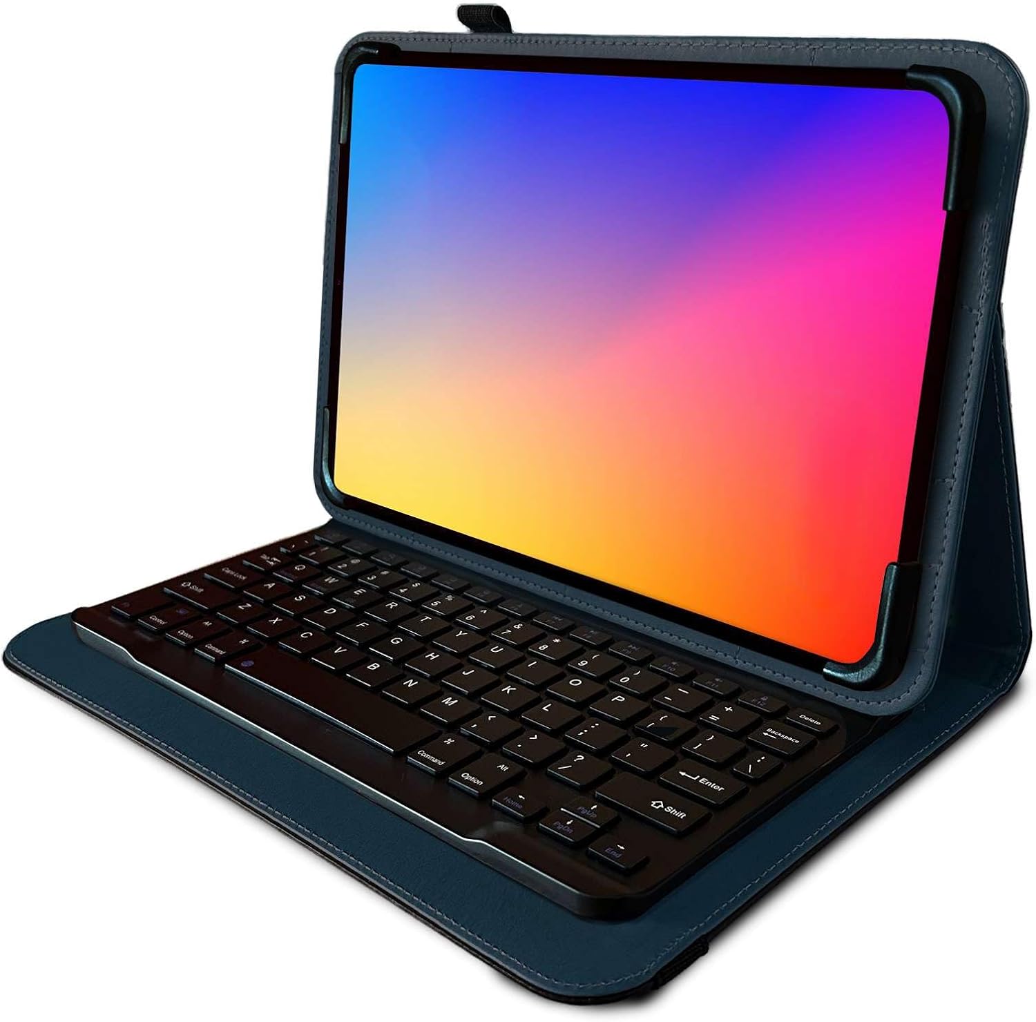 Navitech Blue Rotational Bluetooth Keyboard Case Compatible with Samsung Galaxy Tab Active4 Pro 10.1 Tablet