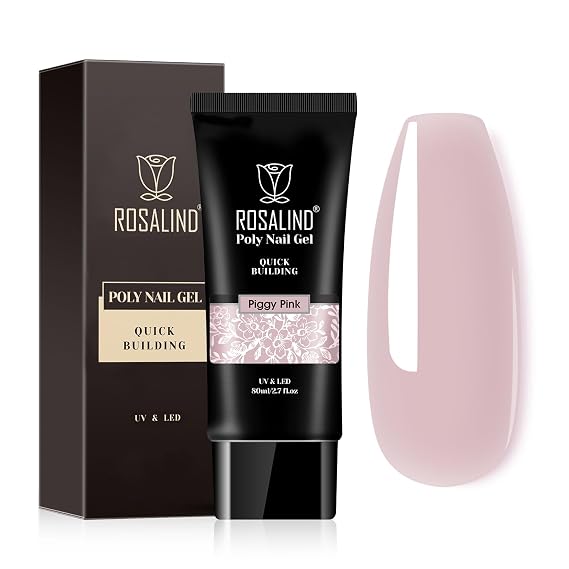 ROSALIND Light Purple Poly Nail Gel 2.7oz, Builder Enhancement Nail Gel