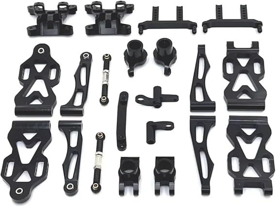 RC Steering Cup for SCY 16101 16102 16106 16201 for JJRC Q130A Q130B Q141 Q117 1/16 Metal Kit Front and Rear Arm Steering Cup RC Car Parts Replacement(Black)