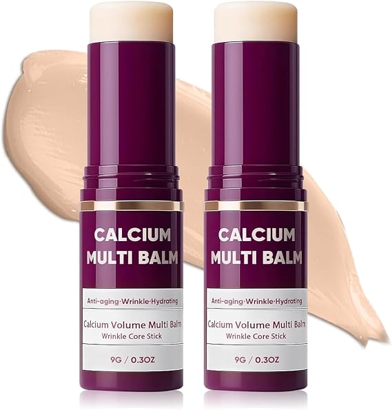 Calcium Multi Balm Stick, 2 PCS Calcium Collagen Moisturing Stick, Firming & Moisturizing, Anti-Wrinkle, Hydrating, Lifting Cream for Eyes, Face & Neck