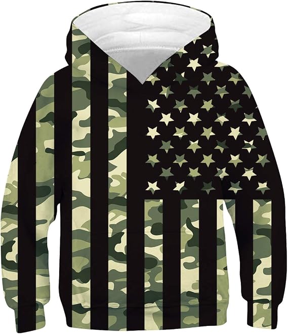 TUONROAD Boys Hoodies 3D Graphic Sweatshirt Lightweight Pullover 6-16T cool