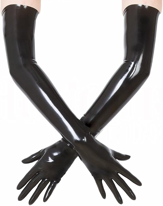 Long Latex gloves Rubber party dress gloves,opera evening gown Latex gloves