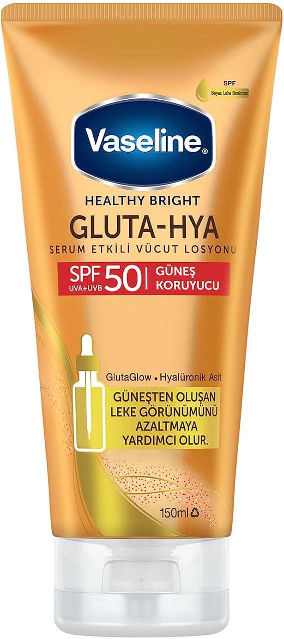 Vaseline Gluta-Hya Serum Etkili Vücut Losyonu Güneş Koruyucu 150 Mililitre