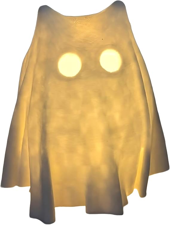Ghost Cat Decoration with LED Tea Light Halloween Decor 3" Figure
