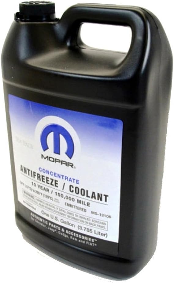 Mopar Antifreeze Coolant Concentrate, 1 Gallon (6816348AB) | Genuine 10 Year / 150,000 Mile OAT Concentrate, Not Premixed,34F to 265F, OEM Fluid for All Radiators, Gas & Diesel Engines
