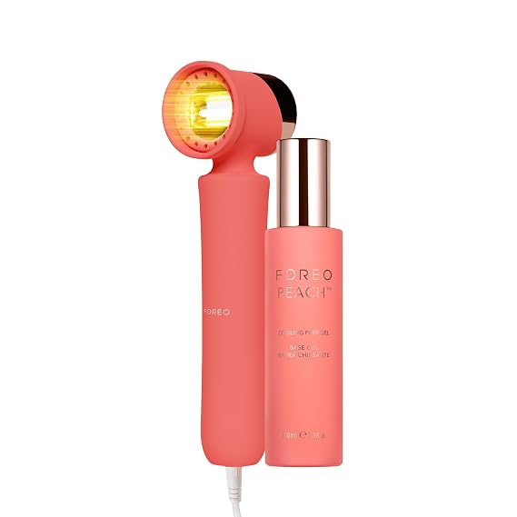 FOREO PEACH 2 IPL Hair Removal Device + Calming & Hydrating IPL PEACH Cooling Prep Gel - Permanent Hair Removal - Laser Hair Removal For Body & Face - Hair Removal with Skin Cooling & Silicone Shield | IPL hair removal, laser hair removal, skin cooling, cooling gel, full body, bikini hair removal, facial hair removal