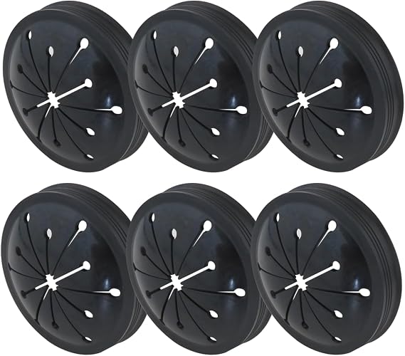 Anti-Splash Garbage Disposal Guards - 6PC Splash Shield & Drain Plug Kit for Whirlaway/for Waste King/for GE (3-1/8") - Blocks Food Debris & Protects User During Operation