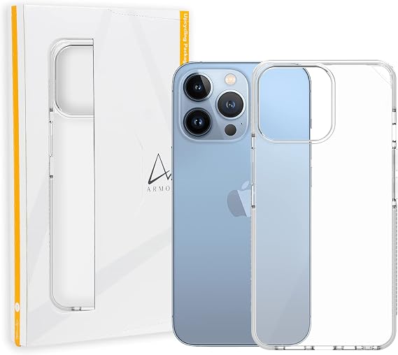 Armor Signature Case for iPhone 13 Pro Max (Crystal Clear with Grey Tape)