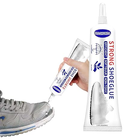 Shoes Glue Super Strong Adhesive Clear Repair Sole for Sneakers, Transparent Sealant Waterproof Resistant with Precision Tip Professional Grade for Heels Sports Shoes Climbing Shoes Leather 2oz, 60ml