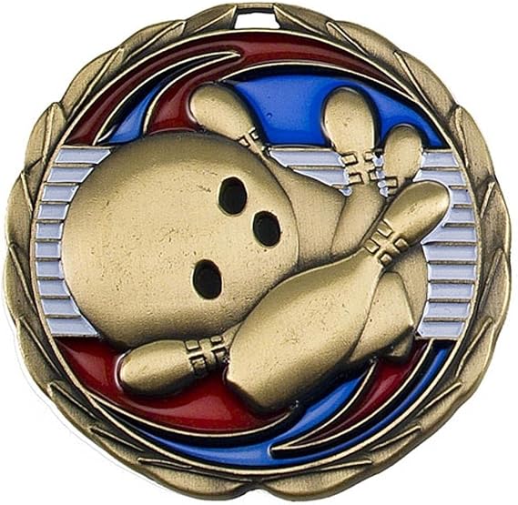 Bowling Award Medals, Winner Medals Gold Medals - Multiple Options in Quantities 1-50 -Custom Neckbands