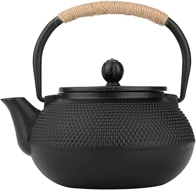 Japanese Tea Set,Tetsubin Cast Iron Teapot Tea Kettle pot with Stainless Steel Infuser for Stovetop Safe Coated with Enameled Interior