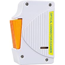 USON 1pc iber Optic Connector Cleaning Box, Supports 1.25mm/2.5mm, SC, FC, ST, LC, Cleaning of All Types of Fiber Optic connectors, Cleaning More Than 500 Times(White)