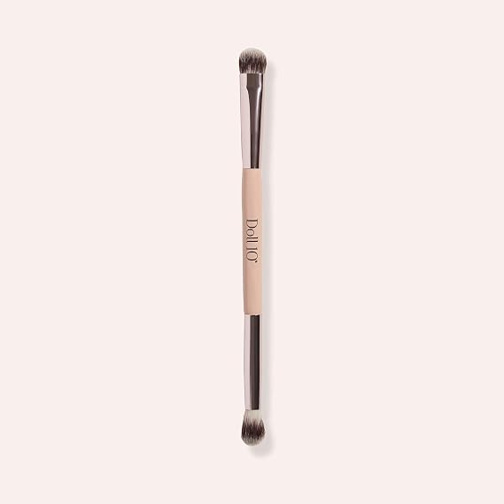 Doll 10 Shade + Blend Brush No. 10 - Double Ended Crease Blending Eyeshadow Brush