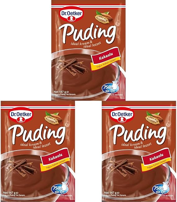 Dr. Oetker Puding Kakaolu 147 gr 3lü paket