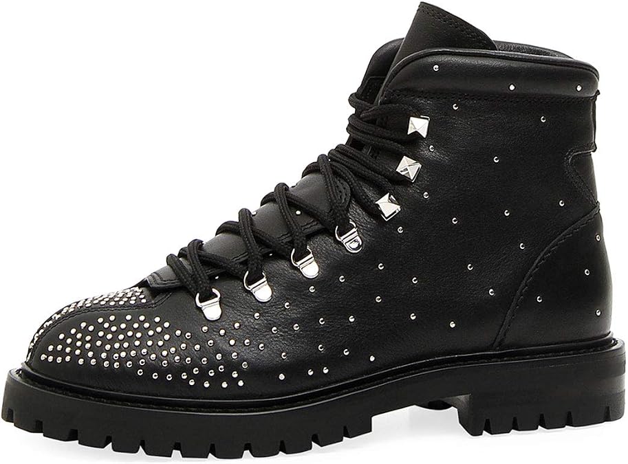 Valentino Garavani Dewstuds Leather Hiking Boots 37