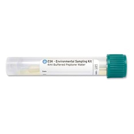 ESK Environmental Sampling Kits with Pre-filled 10ml Sterile Letheen Broth, Polystyrene Handle, 4.06" Length (Case of 300)