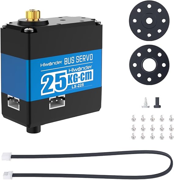 Hiwonder LX-225 High Torque Serial Bus Servo 25KG Torque with Three Connectors and Data Feedback