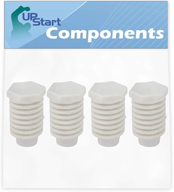 4-Pack 49621 Leveling Foot Replacement for Amana NED4600YQ1 Dryer - Compatible with 49621 Dryer Leveling Leg Foot - UpStart Components Brand