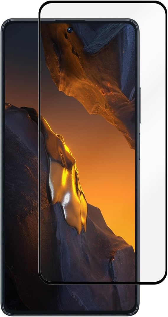 Microcase Xiaomi Poco F5 Pro/Redmi K60 / K60 Pro ile uyumlu Tam Kaplayan Çerçeveli Tempered Ekran Koruyucu - Siyah AL3276