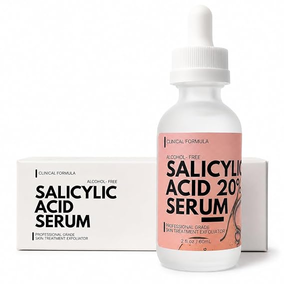 Salicylic Acid Serum Solution 20% 2 fl oz Two Ingredient Formula Unscented