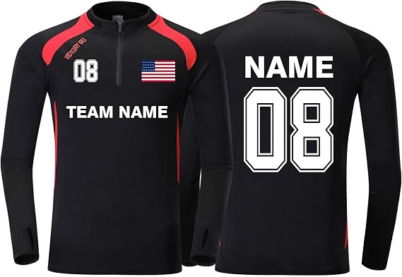 Custom Soccer Training Top Long Sleeve Jerseys Uniforms for Men Women Boys Girls Sports Team Spirit Wear