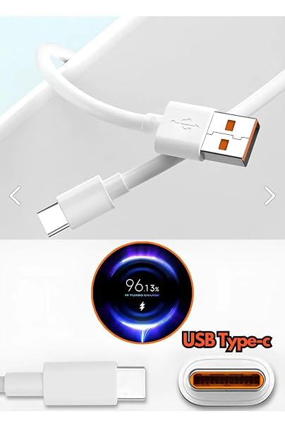 Xiaomi Redmi Note 15/15 Pro Plus Uyumlu USB Type-C Turbo Şarj Kablosu, Beyaz