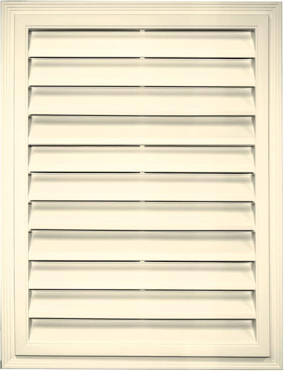 Builders Edge 120061824020 18" x 24" Rectangular Vent 020, Heritage Cream
