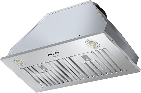 BRANO 30 in Insert Range Hood 900 CFM, Ducted/Ductless Built-In Kitchen Vent Hood with Voice/Gesture/Touch Control, Stainless Steel Hood with 4 Speed Exhaust Fan,Adjustable Lights