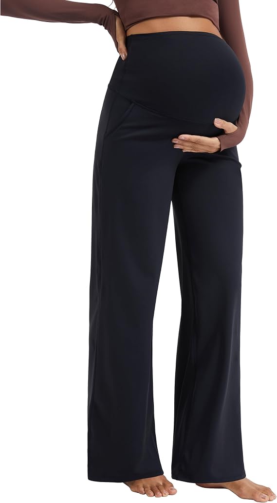 MathCat Maternity Pants Pregnancy Work Trousers Over the Belly