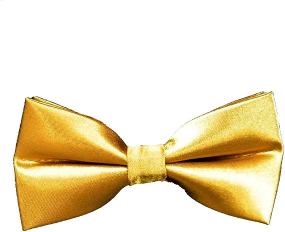Mens Satin Formal Banded Solid Bow Tie