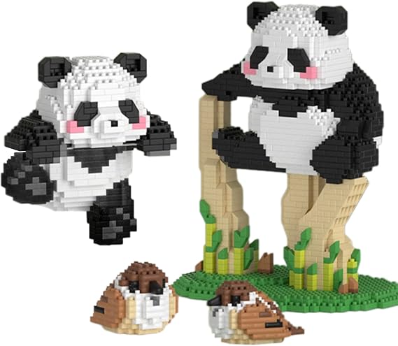 Larcele 1558 Pcs 2 in 1 Panda C Micro Blocks Toy Kids Teens Ages 8+ KLJM-09