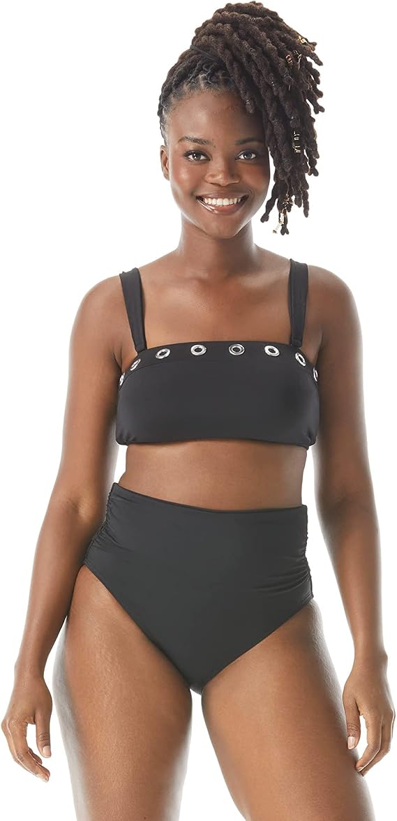 COCO REEF Charmer Bra Sized Bandeau Bikini Strapless Swim Top, Includes Straps