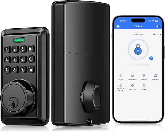 Smart Wi-Fi Deadbolt Door Lock, Keyless Entry Door Lock for Front Door