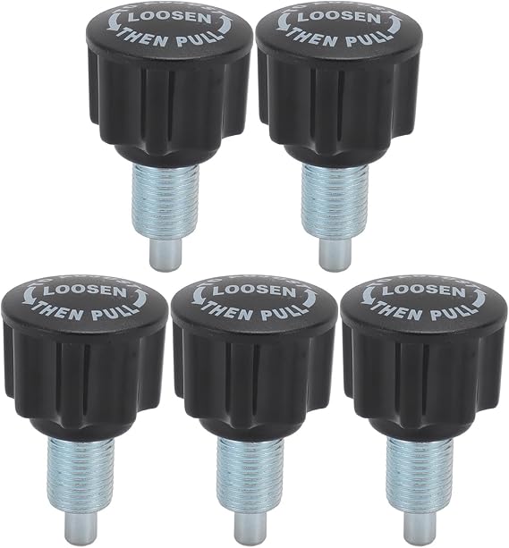 5PCS Pull Pin Spring Knob Replacement for Exercise Bike Locking Pin, Fitness Equipment Adjustment Handle with Built - In Spring, Compatible with Sunny PooBoo Yosuda
