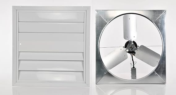 Master Flow GAF 24" Whole House Fan, 2920 max CFM, PSC Motor - WHFS24M