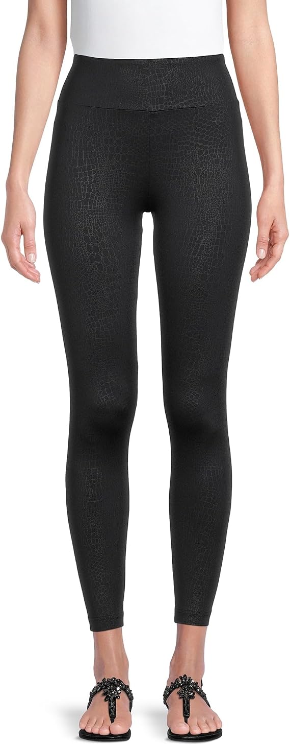 No Boundaries Black Shoot Animal Ankle Sueded Leggings