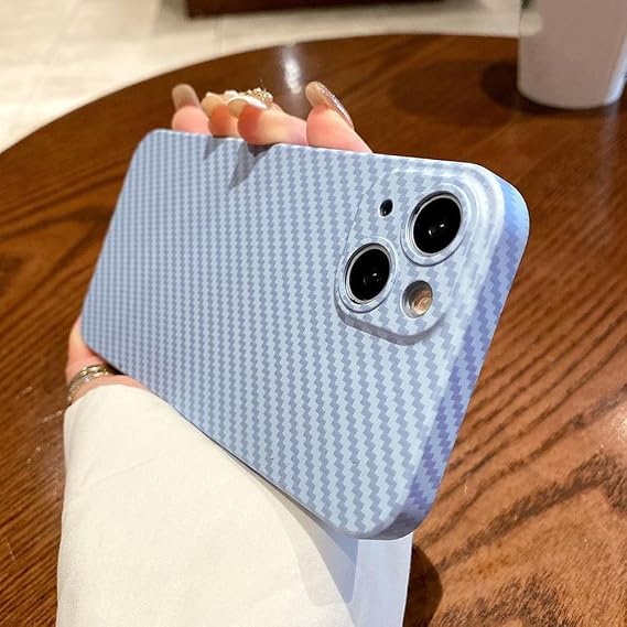 Ultra Thin Carbon PC Matte Phone Case for iPhone 15 14 11 12 13 Pro Max Mini XR XS Max X 7 8 Plus SE Full Cover,Yuanfeng Blue,for iPhone Xs Max