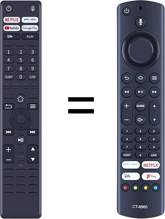 RM-C3255 Remote Control Replacement for JVC Smart TV LT-43CF700 LT-55CF890 LT-32CF600 LT-65CF890 LT-50CF810 LT-55CF810 LT-65CF810 LT-43CF810 LT-40CF890 LT-49CF890 LT-40CF700 - No Voice